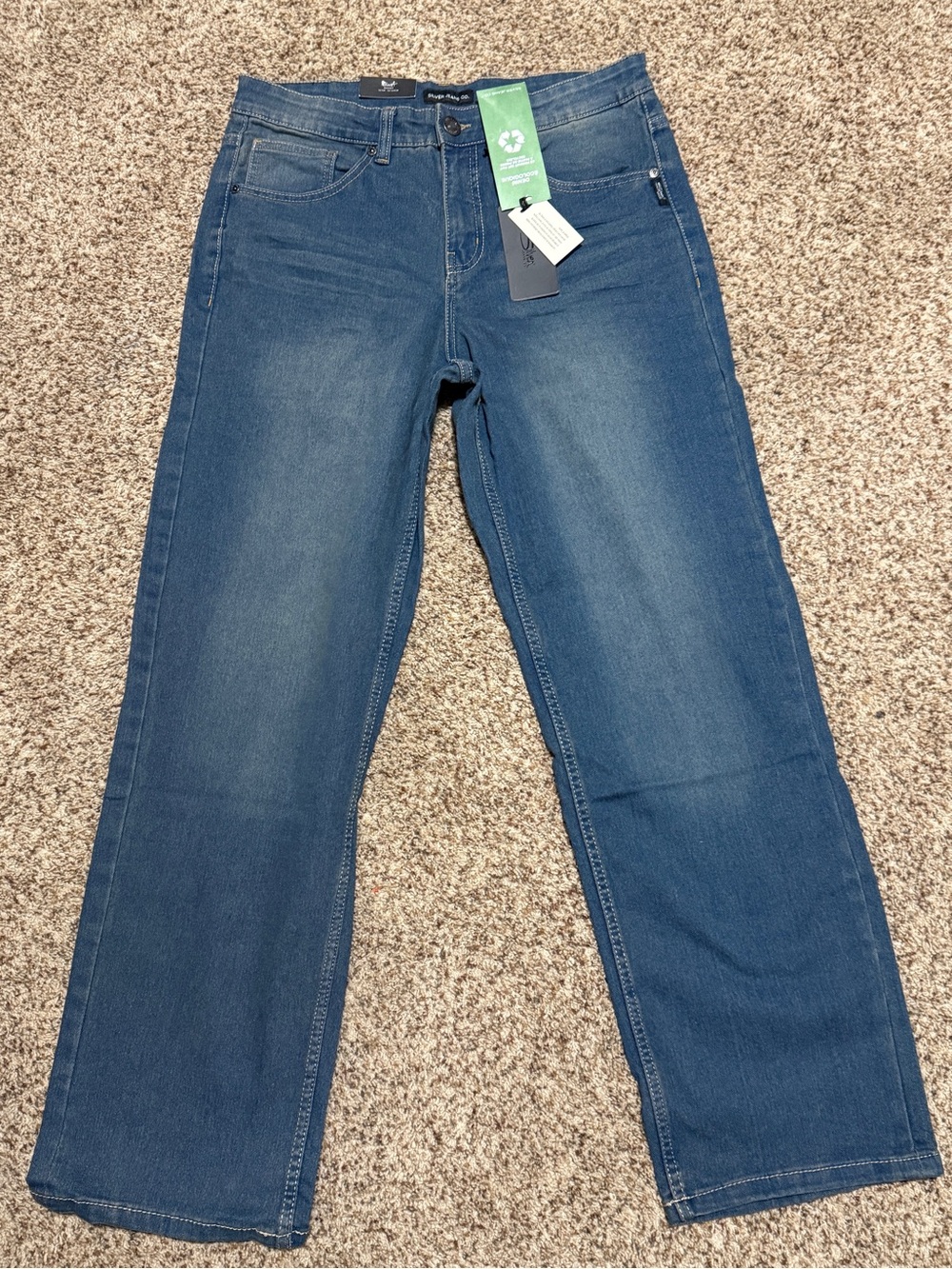 Silver Jeans Garett Rugged Loose Fit Dark Wash Denim Jeans Boys 16 NWT